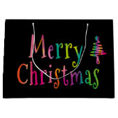 Vrolijk kerstkleurig groot cadeauzakje (Voorkant)