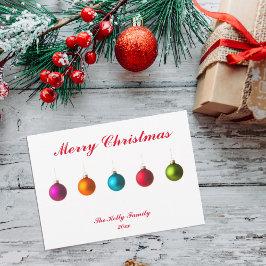 Vrolijk kerstkleurige bubbels met een tekstkaart