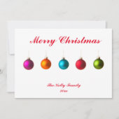 Vrolijk kerstkleurige bubbels met een tekstkaart (Voorkant)