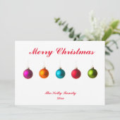 Vrolijk kerstkleurige bubbels met een tekstkaart (Staand voorkant)