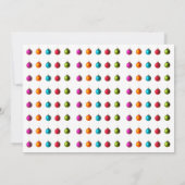 Vrolijk kerstkleurige bubbels met een tekstkaart (Achterkant)