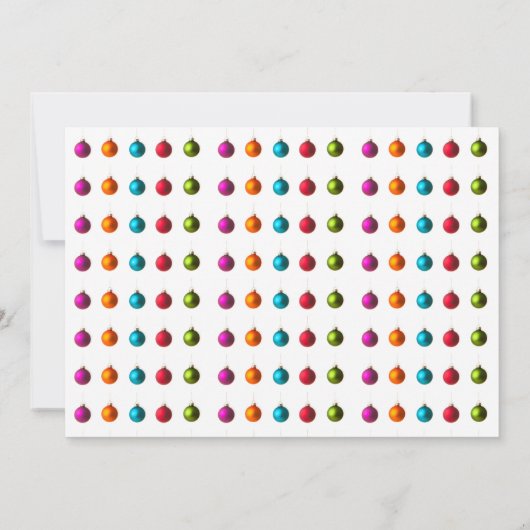 Vrolijk kerstkleurige bubbels met een tekstkaart (Achterkant)