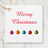 Vrolijk kerstkleurige versiering met tekst bedankjes labels (Voorkant)