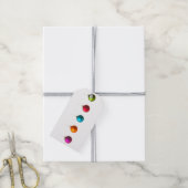 Vrolijk kerstkleurige versiering met tekst cadeaulabel (Met Touw)