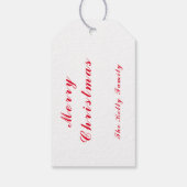 Vrolijk kerstkleurige versiering met tekst cadeaulabel (Achterkant)