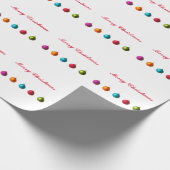 Vrolijk kerstkleurige versiering met tekst cadeaupapier (Hoek)