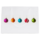 Vrolijk kerstkleurige versiering met tekst groot cadeauzakje (Voorkant)