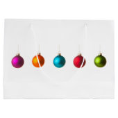 Vrolijk kerstkleurige versiering met tekst groot cadeauzakje (Achterkant)