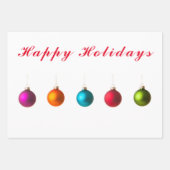 Vrolijk kerstkleurige versiering met tekst inpakpapier vel (Voorkant 3)