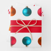 Vrolijk kerstkleurige versiering met tekst inpakpapier vel (In situ)