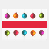 Vrolijk kerstkleurige versiering met tekst inpakpapier vel (Voorkant)