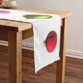 Vrolijk kerstkleurige versiering met tekst lange tafelloper (Voorbeeld)