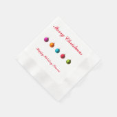 Vrolijk kerstkleurige versiering met tekst servet (Hoek)