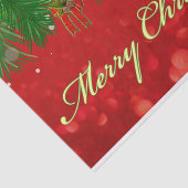 Vrolijk kerstkleurrijke rode en gouden Ornamenten Tissuepapier (Detail)