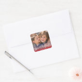 Vrolijk kerstknuffels | Vakantie foto Sticker (Envelop)