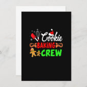 Vrolijk kerstkoekje Baking Crew Funny Baking Ba Kaart (Voorkant / Achterkant)