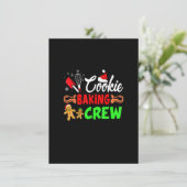 Vrolijk kerstkoekje Baking Crew Funny Baking Ba Kaart (Staand voorkant)