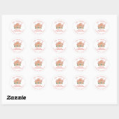 Vrolijk kerstkoekje Gingerbread House Holiday Cook Ronde Sticker (Vel)