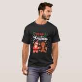 Vrolijk Kerstkoekje Gingerbread Team Xmas Family T-shirt (Voorkant volledig)