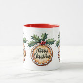 Vrolijk kerstkoekje met Holly Berries Mok (Midden)