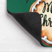 Vrolijk kerstkoekje met Holly Berries Muismat (Hoek)