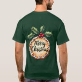 Vrolijk kerstkoekje met Holly Berries T-shirt (Achterkant)