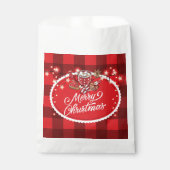 Vrolijk kerstkoekjes en cacaokerstfeest bedankzakje (Voorkant)