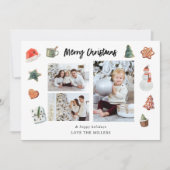 Vrolijk kerstkoekjes en kerstcadeautjes met meerde (Voorkant)