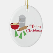 Vrolijk kerstkoekjes keramisch ornament (Rechts)