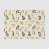 Vrolijk kerstkoekjes, maretak, pi tissuepapier (Voorkant)