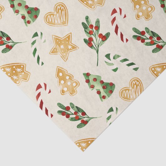 Vrolijk kerstkoekjes, maretak, pi tissuepapier (Detail)