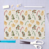 Vrolijk kerstkoekjes, maretak, pi tissuepapier (Craft)