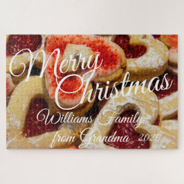 Vrolijk kerstkoekjes Rode foto Jig Legpuzzel