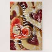 Vrolijk kerstkoekjes Rode foto Jig Legpuzzel (Verticaal)