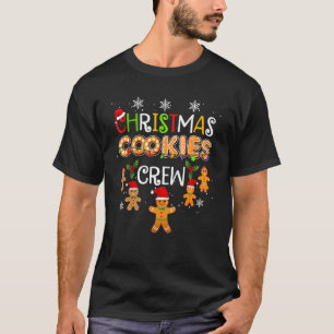 Vrolijk kerstkoekjesbemanning met kerstkerstvakant t-shirt