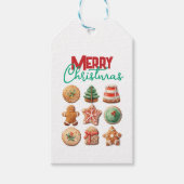 Vrolijk kerstkoekjeswisselfeest cadeaulabel (Voorkant)