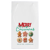 Vrolijk kerstkoekjeswisselfeest klein cadeauzakje (Achterkant)