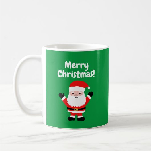 Vrolijk kerstkoffie-mok met schattige kerstman car koffiemok (Links)