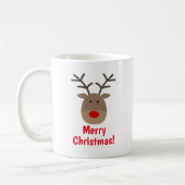 Vrolijk kerstkoffie mok met schattige rendieren (Links)