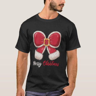 Vrolijk Kerstkoket Bow Kerstman Chris T-shirt