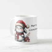 Vrolijk kerstkonijn Schattige konijn Koffiemok (Voorkant links)
