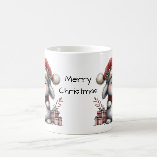 Vrolijk kerstkonijn Schattige konijn Koffiemok (Center)