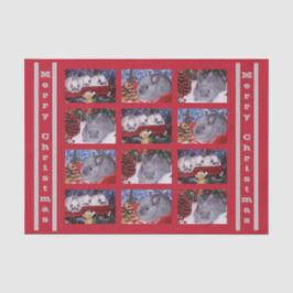 Vrolijk kerstkonijn tissuepapier