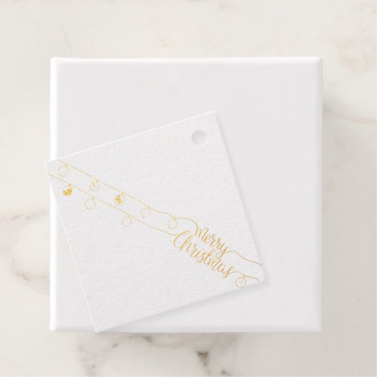 Vrolijk kerstkoord van de Folie van Lichten Bedankjes Labels (Met doos)