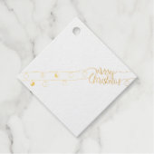 Vrolijk kerstkoord van de Folie van Lichten Bedankjes Labels (Voorkant)