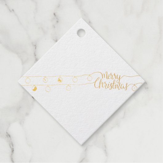 Vrolijk kerstkoord van de Folie van Lichten Bedankjes Labels (Voorkant)