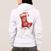 Vrolijk kerstkous full-zip hoodie (Achterkant)