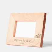 Vrolijk kerstkous met het jaar gegraveerde lijstjes (Links)