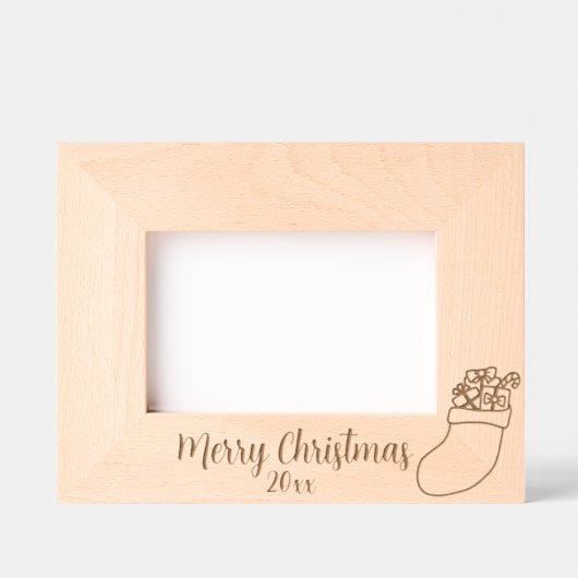 Vrolijk kerstkous met het jaar gegraveerde lijstjes (Voorkant)