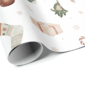 Vrolijk Kerstkousen Cadeaus Vakantie Cadeau Cadeaupapier (Rol Hoek)